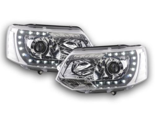 Paire de feux phares Daylight led DRL VW Bus T5 09-15 chrome