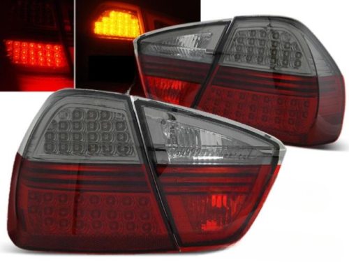 Paire de feux arriere BMW serie 3 E90 berline de 03/2005 a 08/2008 LED rouge fume