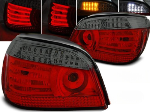 Paire de feux arriere BMW serie 5 E60 berline de 07/2003 a 2007 LED rouge fume