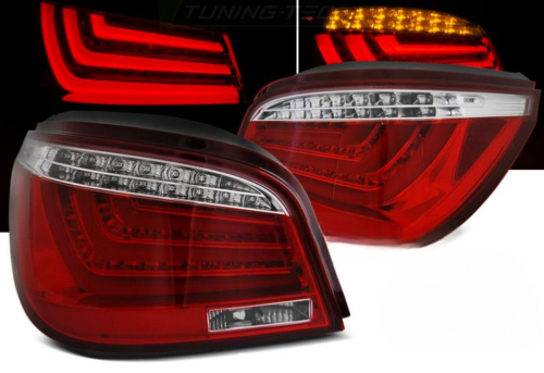 Paire feux arriere BMW serie 5 E60 LCI Berline 07-10 LED BAR Rouge blanc