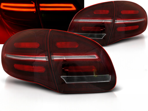 Paire de feux arriere Porsche Cayenne de 2010 a 2015 FULL LED Rouge Blanc