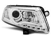 Paire de feux phares Audi A6 C6 04-08 Daylight led LTI DRL chrome