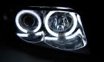 Paire de feux phares Audi A4 94-98 angel eyes CCFL chrome