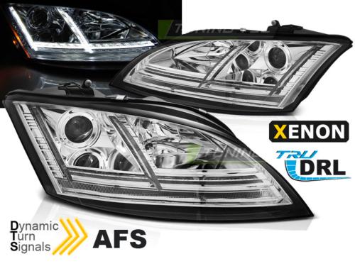 Paire de feux phares Audi TT 8J 06-10 Xenon Led DRL chrome AFS