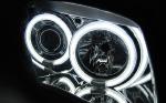 Paire feux phares BMW E81/E82/E87/E88 04-11 Angel Eyes CCFL Chrome