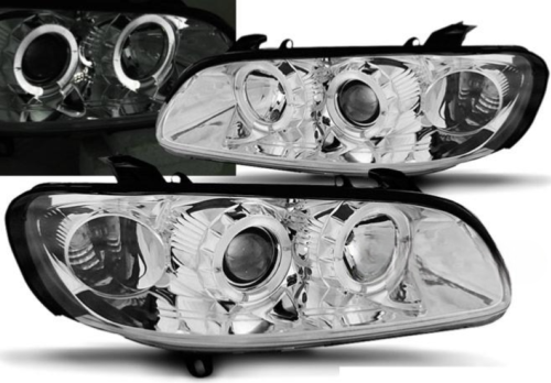 Paire de feux phares Opel Omega B 94-99 angel eyes chrome