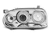 Paire de feux phares VW Golf 3 91-97 angel eyes chrome