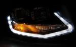 Paire de feux phares VW T6 de 2015 a 2019 led DRL noir