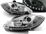 Paire de feux phares Seat Leon / Altea / Toledo 05-09 Daylight led chrome