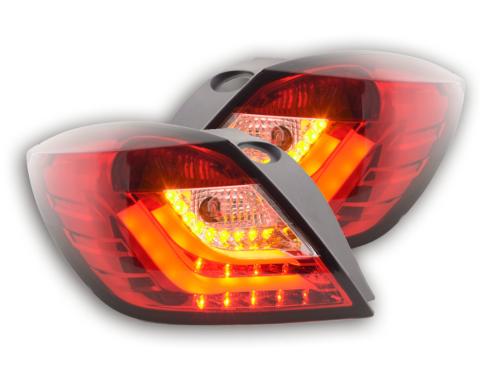 Paire feux arrière Opel Astra H GTC 2004 a 2008 Rouge Chrome Led LTI