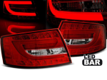 Paire de feux arriere Audi A6 C6 berline 04/2004 a 2008 LED BAR rouge et blanc