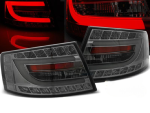 Paire de feux arriere Audi A6 C6 berline de 04/2004 a 2008 LED BAR fume