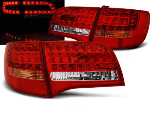 Paire de feux arriere Audi A6 C6 de 2005 a 2008 break LED rouge et blanc