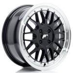Jante JR Wheels JR23 16x7 ET40- 4x100 - Gloss Black w/ Machined Lip
