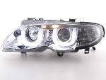 Paire de feux phares Angel Eyes BMW serie 3 E46 Berline 02-05 chrome