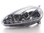 Paire de feux phares Daylight Led Fiat Grande Punto 08-12 Chrome