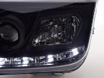 Paire de feux phares Daylight led DRL VW Bora de 1998 a 2005 Noir