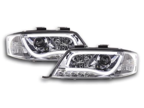 Paire de feux phares Daylight Led Audi A6 4B/C5 97-01 chrome