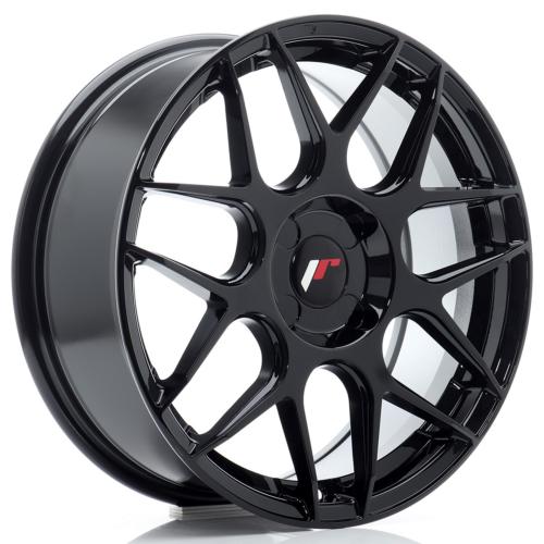 Jante JR Wheels JR18 17x7 ET20-40 - 4 trous sur mesure - Noir brillant