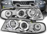 Paire de feux phares Audi A4 94-98 angel eyes chrome