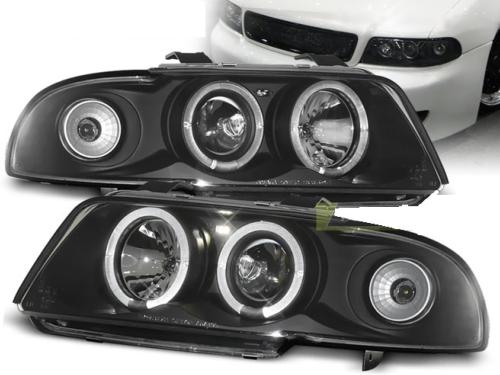 Paire de feux phares Audi A4 94-98 angel eyes noir