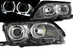 Paire de phares BMW serie 3 E46 Berline 01-05 angel eyes led chrome