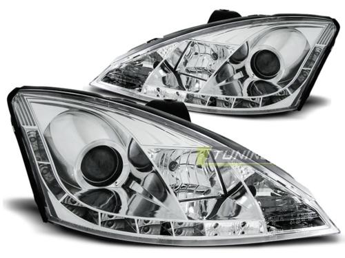 Paire de feux phares Ford Focus 98-01 Daylight chrome