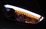 Paire de feux phares Ford Focus 15-18 LED LTI DRL chrome