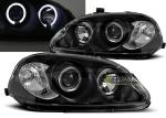 Paire de feux phares Honda civic 95-99 Angel eyes noir