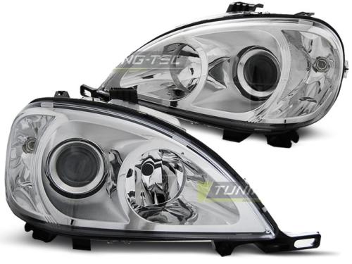 Paire de feux phares Mercedes ML W163 98-01 design chrome