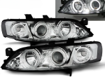 Paire de feux phares Opel Vectra B de 1996 a 1998 Angel eyes chrome