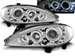 Paire de feux phares Renault Megane 99-02 angel eyes chrome