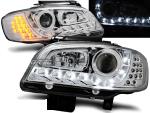 Paire de feux phares Seat Ibiza / Cordoba 99-02 Daylight led chrome