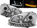 Paire de feux phares VW Golf 5 03-08 Daylight led chrome