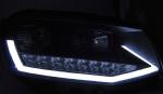 Paire de feux phares VW T6 de 2015 a 2019 led LTI DRL noir