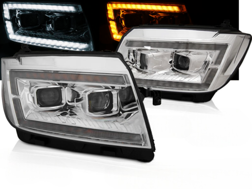 Paire de feux phares Daylight led DRL LTI VW Crafter de 2017 a 2021 chrome