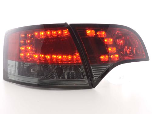 Paire de feux arrière Audi A4 8E Break 2004 a 2008 Rouge Fume Led