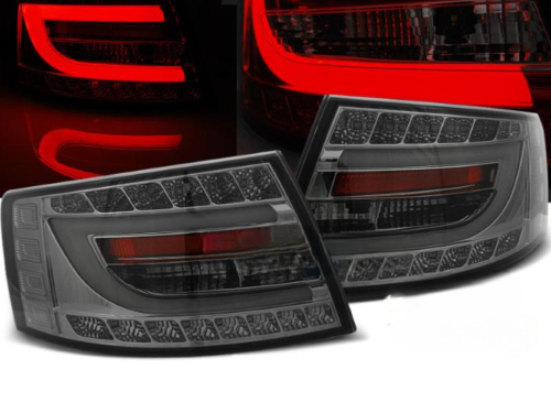 Paire de feux arriere Audi A6 C6 berline de 04/2004 a 2008 LED BAR fume