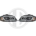 Paire de Phares Tubelight Led DRL Audi A3 8P 2008 a 2012 Noir