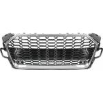 Grille Calandre en ABS Audi A5 B9 2019 a 2022 Look Sport Noir/Chrome PDC