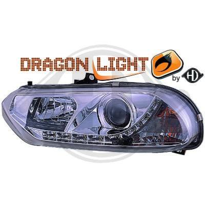 Paire de Phares Daylight Alfa Romeo 156 1997 a 2003 Chrome Led