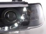 Paire de feux phares Daylight Led DRL BMW serie 3 E36 Berline 92-98 Noir