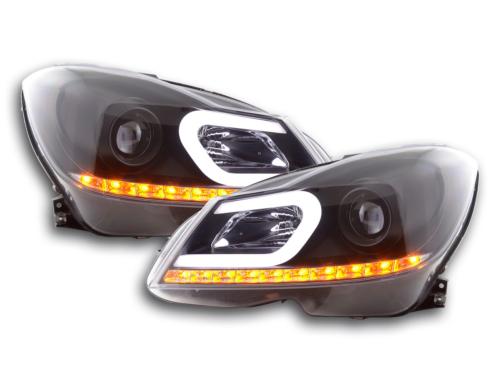 Paire de feux phares Daylight Led Mercedes Classe C W204 11-14 Noir