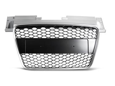 Grille de calandre pour Audi TT 8J 2006 a 2014 Argent noir Sport Style