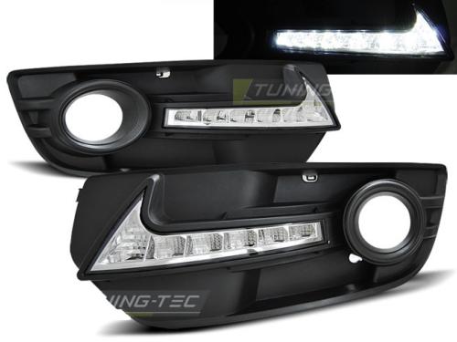 Paire de grilles Antibrouillard Daylight led Audi Q5 2008 a 2012 noir