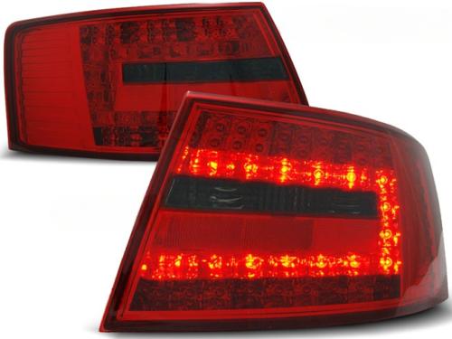 Paire de feux arriere Audi A6 C6 berline 04-08 LED rouge fume