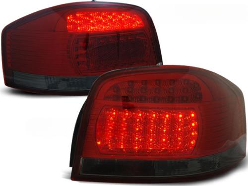 Paire de feux arrière Audi A3 8P 03-08 LED rouge fume