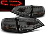 Paire de feux arriere Audi A4 B8 de 2008 a 2011 berline LED fume