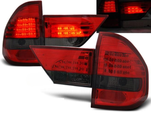 Paire de feux arriere BMW X3 E83 de 01/2004 a 2006 LED rouge fume