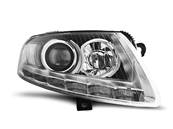 Paire de feux phares Audi A6 C6 04-08 xenon Daylight DRL led chrome